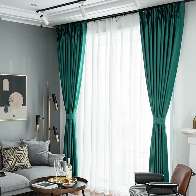 paga 1 lleva 2 CORTINAS PREMIUM ANTILUZ BLACKOUT + VELOS UV no mas rayos de sol medidas 280 CM ANCHO X 220 CM ALTO (2 cortinas + 2 velos)