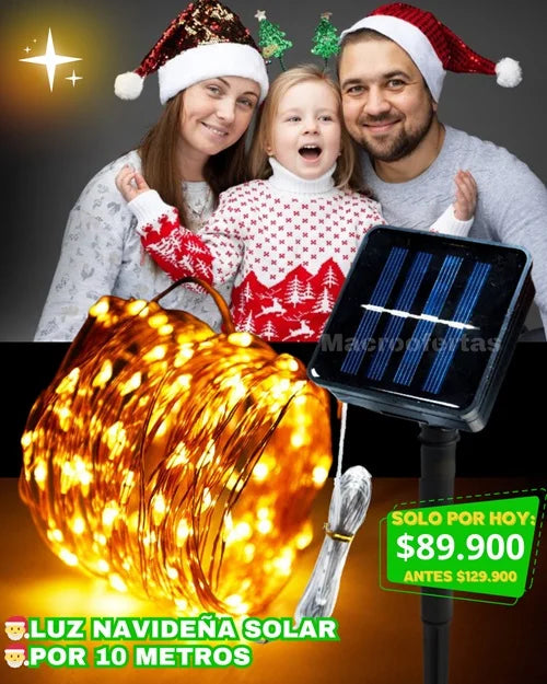 LUCES SOLARES NAVIDEÑAS-10 METROS®️ ⭐⭐⭐⭐⭐ ORIGINAL