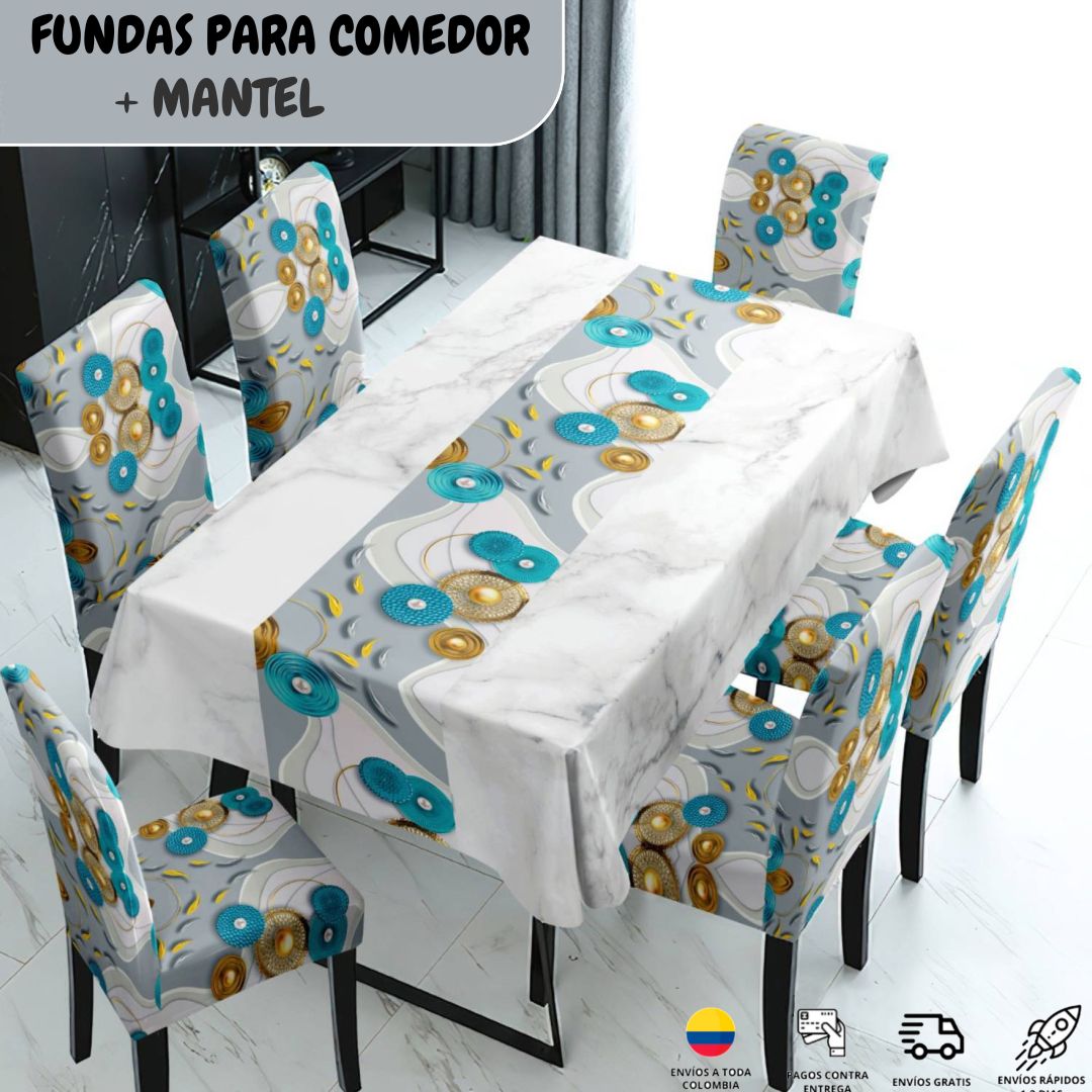 FUNDAS PARA JUEGOS DE COMEDOR + MANTEL