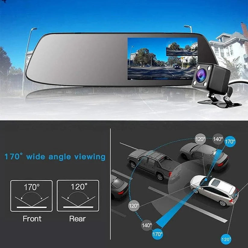 ESPEJO RETROVISOR DOBLE CAMARA ULTRA HD ALTA DEFINICIÓN PREMIUM