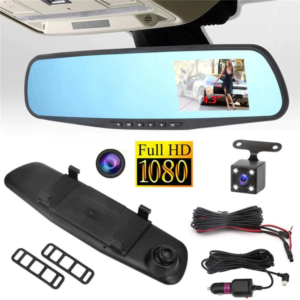 ESPEJO RETROVISOR DOBLE CAMARA ULTRA HD ALTA DEFINICIÓN PREMIUM
