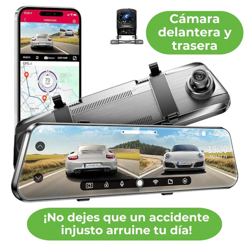 ESPEJO RETROVISOR CAMARA DELANTERA + CAMARA TRASERA | ORIGINAL⭐⭐⭐⭐⭐