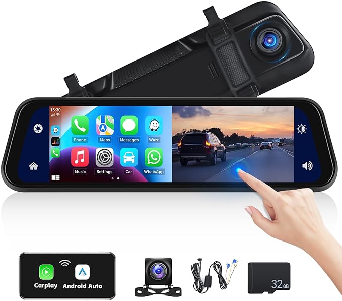 ESPEJO RETROVISOR CAMARA DELANTERA + CAMARA TRASERA | ORIGINAL👍