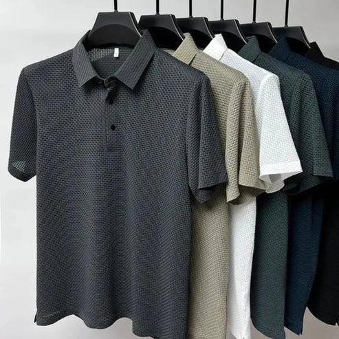 CAMISETA POLO EN SEDA HELADA