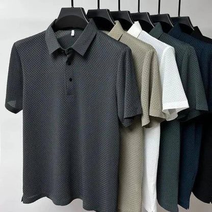 CAMISETA POLO EN SEDA HELADA