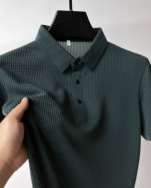 CAMISETA POLO EN SEDA HELADA