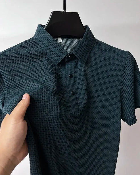 CAMISETA POLO EN SEDA HELADA