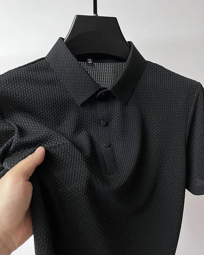 CAMISETA POLO EN SEDA HELADA