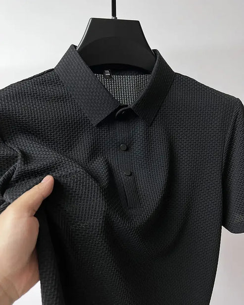 CAMISETA POLO EN SEDA HELADA