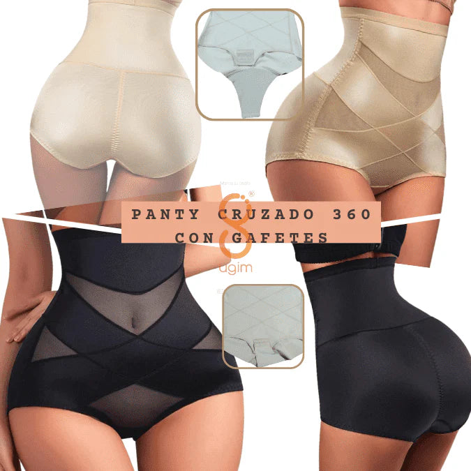 MUJER PANTY CRUZADO 360 (CON BROCHES PARTE INTIMA)