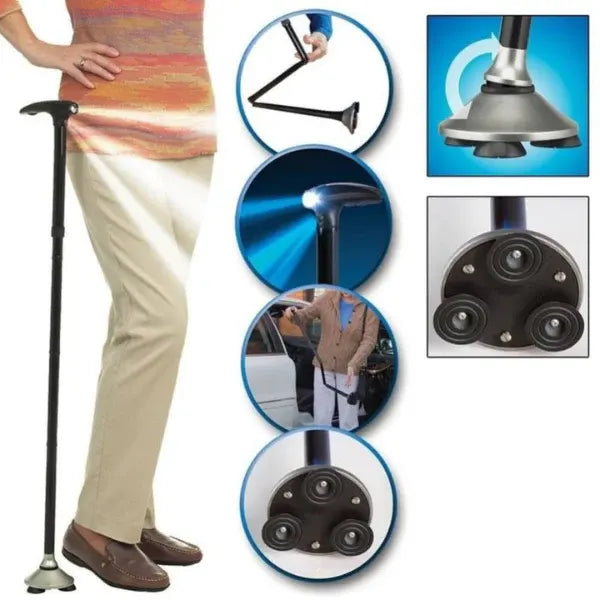 BASTÓN AJUSTABLE CON LINTERNA TRUSTY CANE ®️ ⭐⭐⭐⭐⭐ ORIGINAL