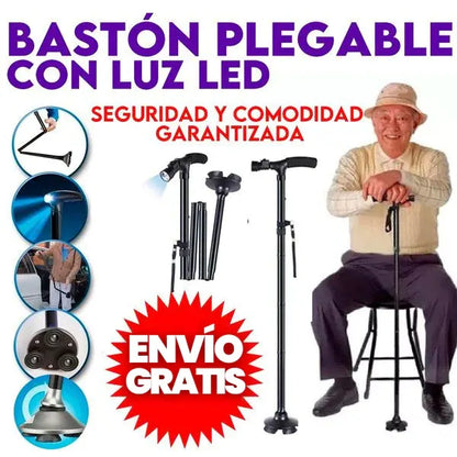BASTÓN AJUSTABLE CON LINTERNA TRUSTY CANE ®️ ⭐⭐⭐⭐⭐ ORIGINAL