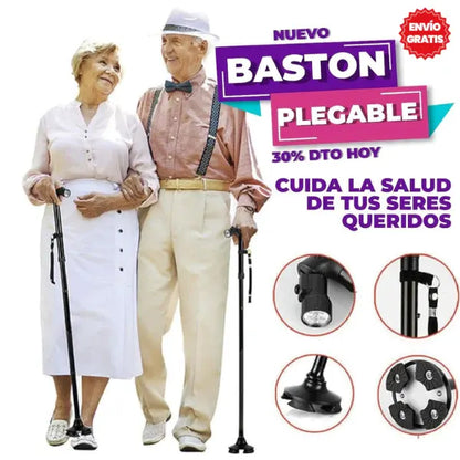 BASTÓN AJUSTABLE CON LINTERNA TRUSTY CANE ®️ ⭐⭐⭐⭐⭐ ORIGINAL