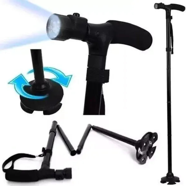 BASTÓN AJUSTABLE CON LINTERNA TRUSTY CANE ®️ ⭐⭐⭐⭐⭐ ORIGINAL