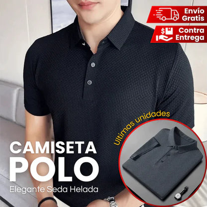 CAMISETA POLO EN SEDA HELADA