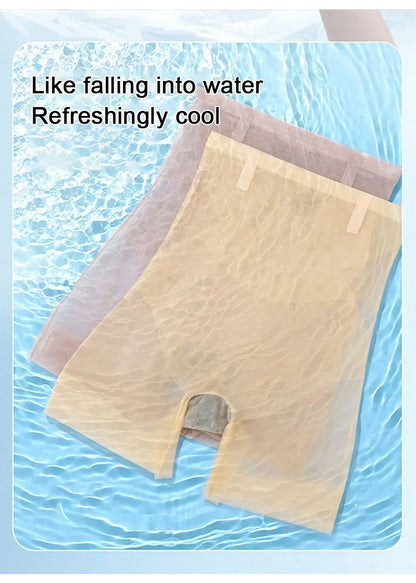 Faja moldeadora ultra delgada con control de abdomen para mujer, tela de hielo sin costuras, ropa interior moldeadora