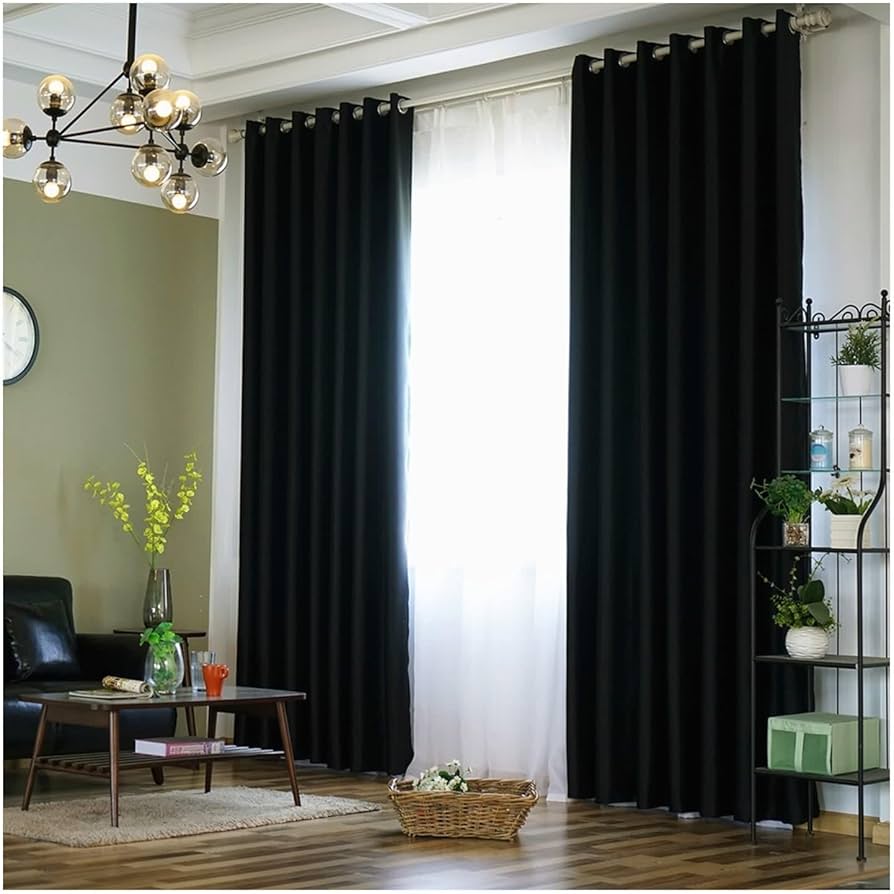 CORTINAS PREMIUM ANTILUZ + VELOS UV no mas rayos de sol medidas 280 CM ANCHO X 220 CM ALTO (2 cortinas + 2 velos)