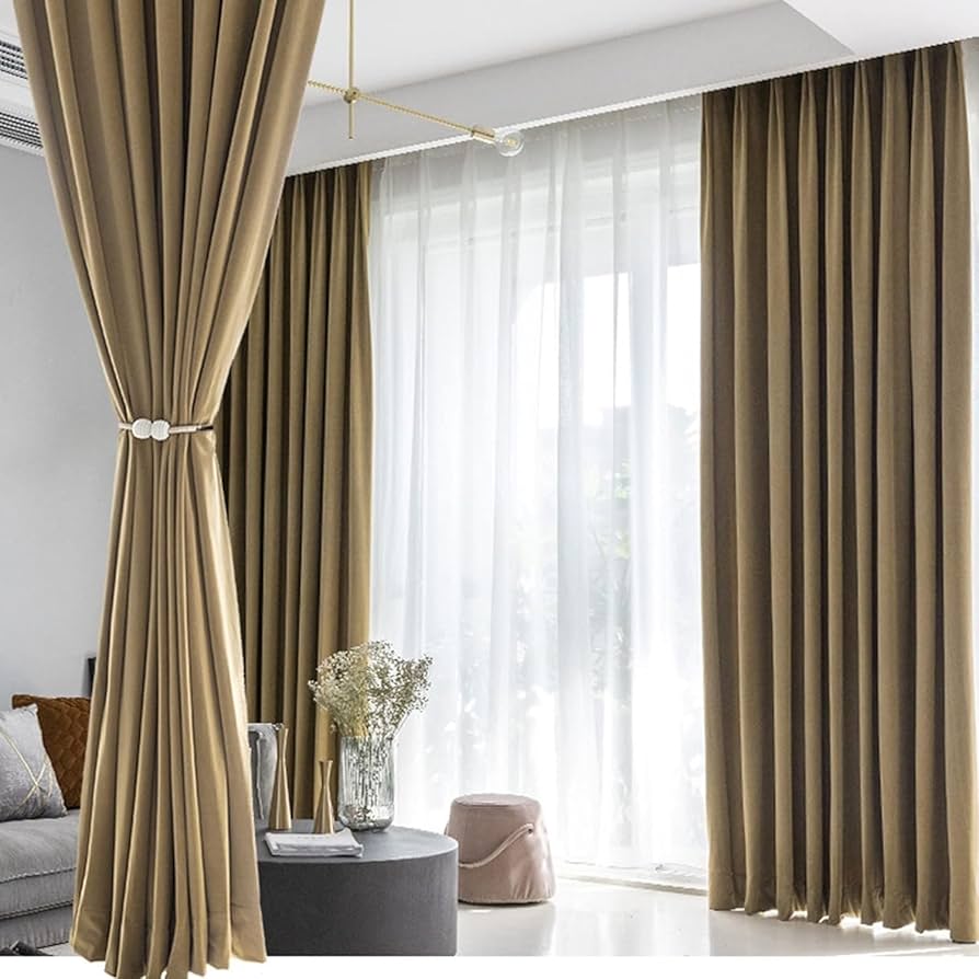 CORTINAS PREMIUM ANTILUZ + VELOS UV no mas rayos de sol medidas 280 CM ANCHO X 220 CM ALTO (2 cortinas + 2 velos)