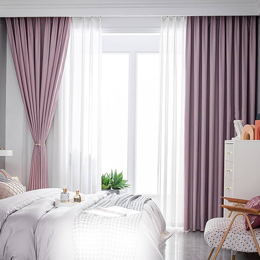 CORTINAS PREMIUM ANTILUZ + VELOS UV no mas rayos de sol medidas 280 CM ANCHO X 220 CM ALTO (2 cortinas + 2 velos)