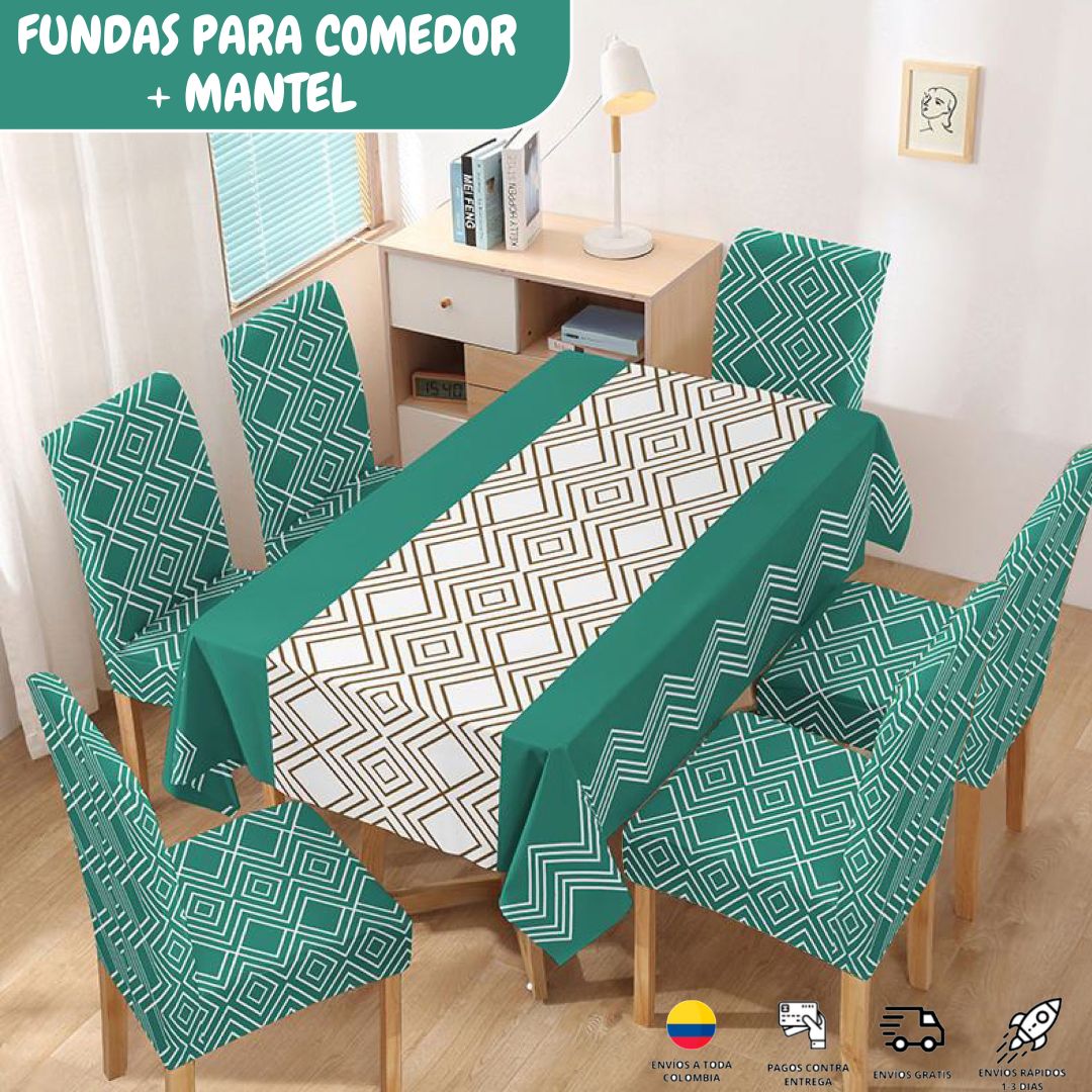 FUNDAS PARA JUEGOS DE COMEDOR + MANTEL
