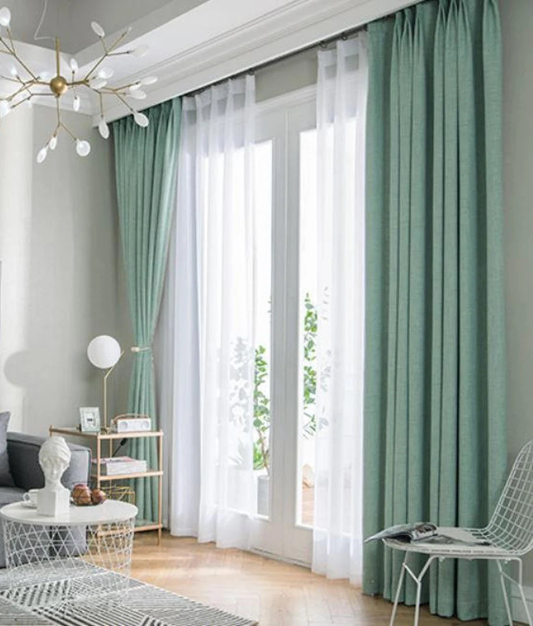 Cortina Blackout Anti Luz X 2 Unidades incluye dos velos🤩MEDIDAS [280 ancho x 220 largo]