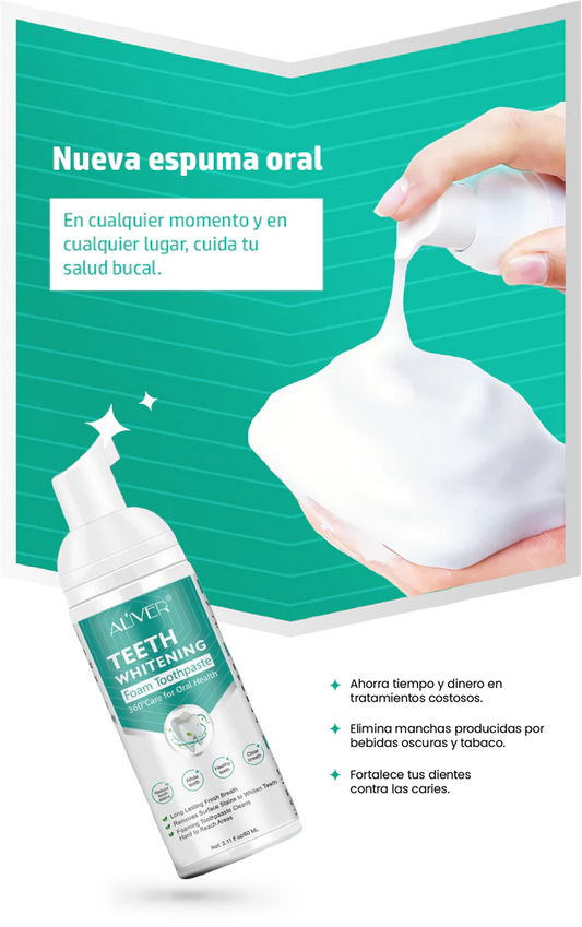 TEETH WHITENING - ESPUMA BLANQUEADORA PARA DIENTES SENSIBLES ✅