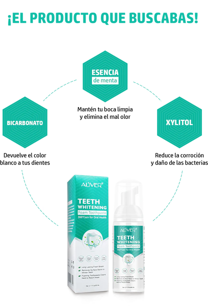 TEETH WHITENING - ESPUMA BLANQUEADORA PARA DIENTES SENSIBLES ✅